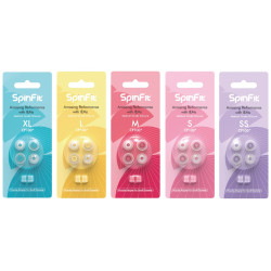 【SpinFit】CP100+ V2矽膠耳塞 XL 透明藍(XL)