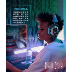 出清優惠價【FIFINE H6 7.1聲道RGB耳罩式電競耳機】50mm大單體/環繞立體音效/三種EQ模式/可拆麥克風