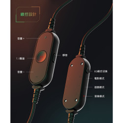 出清優惠價【FIFINE H6 7.1聲道RGB耳罩式電競耳機】50mm大單體/環繞立體音效/三種EQ模式/可拆麥克風