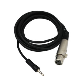 【FIFINE XLR(母)轉3.5mm(公)音源線】2M/適用具備XLR孔麥克風/FIFINE