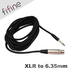 【FIFINE XLR(母)轉6.35mm(公)音源線】4.5M/適用具備XLR孔麥克風/FIFINE K740麥克風