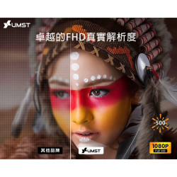 送腳架【智慧投影機UMST UTV-1】4K Android TV/自動對焦.六向梯形修正 內建安卓電視盒 送收納包腳架