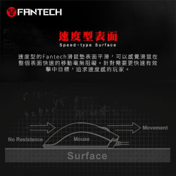 【FANTECH 台灣】MP292 速度型精密防滑電競滑鼠墊 29x25cm