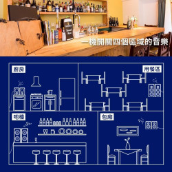 yardiX YX-1005AS 四音路音響系統喇叭同步分配切換器(獨立開關)同音源連接四對喇叭