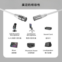 【FIFINE L9C XLR(公)轉XLR(母)音源線(180cm)】