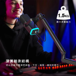 【FIFINE TAM8(AM8+BM88桌夾支架)錄音室等級USB/XLR動圈式RGB麥克風】心型指向