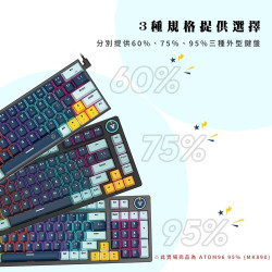 【FANTECH ATOM96 】95%可換軸體RGB機械式鍵盤(MK890)英文鍵盤-機械軸體/RGB燈效