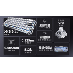 【Mercury V60 Pro 異星磁軸鍵盤】獨家自研UFO線性軸｜雙鍵帽組合｜全鋁異形骨架｜沉浸RGB光效｜五層隔音