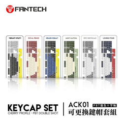【FANTECH ACK01】PBT撞色十字軸可替換鍵帽套組(ACK01)】機械式鍵盤/PBT鍵帽/CHERRY/132鍵