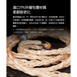 【FIIO LC-RE Pro】 金銀銅混編可換插頭MMCX耳機升級線(2025版)
