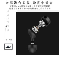 【 UiiSii U8 】HiFi高音質動圈入耳式線控耳機 金屬複合振膜