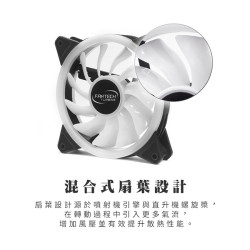 【FANTECH   FB-301】雙光圈RGB風扇組 三風扇加控制器 靜音降噪