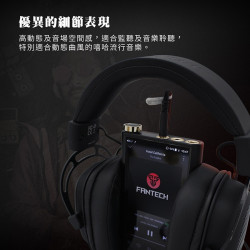 【 FANTECH MH90】金屬框電競手遊耳機 可調式頭帶／可拆式降噪麥克風