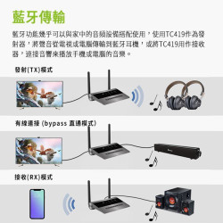 【 Avantree TC419 】超低延遲藍牙5.0音樂發射接收器 藍牙5.0／雙向藍牙／支援aptX