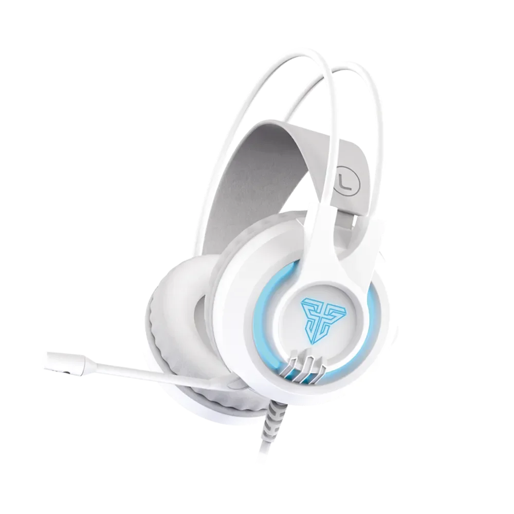 【FANTECH HG20白色】RGB立體聲電競耳機 50mm大單體/立體音效/大耳罩/懸浮式頭帶/降噪麥克風