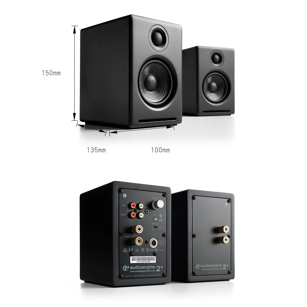 Audioengine A2+ 2025升級版 主動式立體聲藍牙書架喇叭  （紅色款）