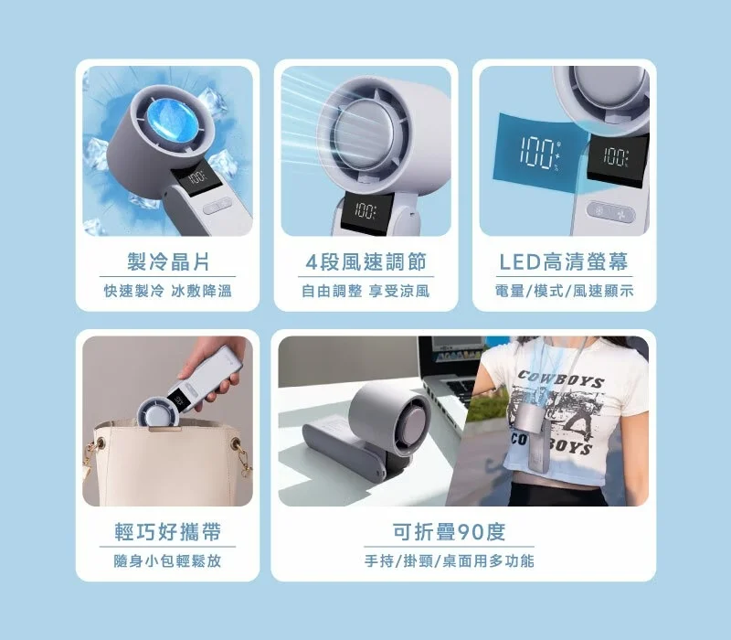 LaPO  LF-C01 制冷高速可折疊隨身風扇