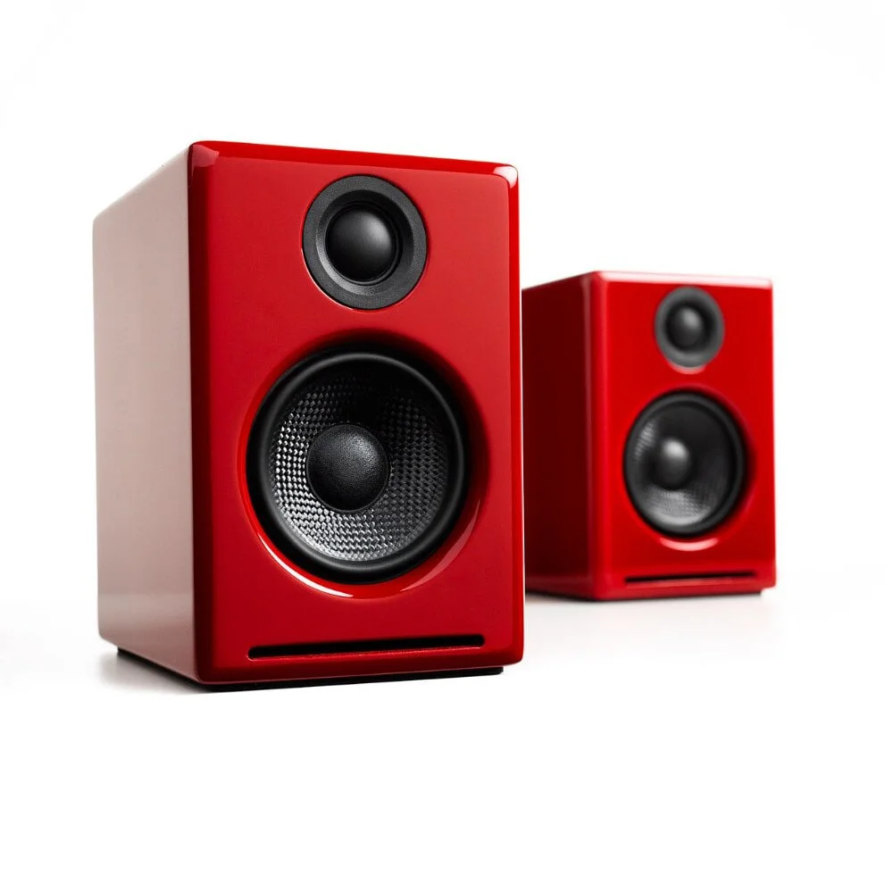 Audioengine A2+ 2025升級版 主動式立體聲藍牙書架喇叭  （紅色款）