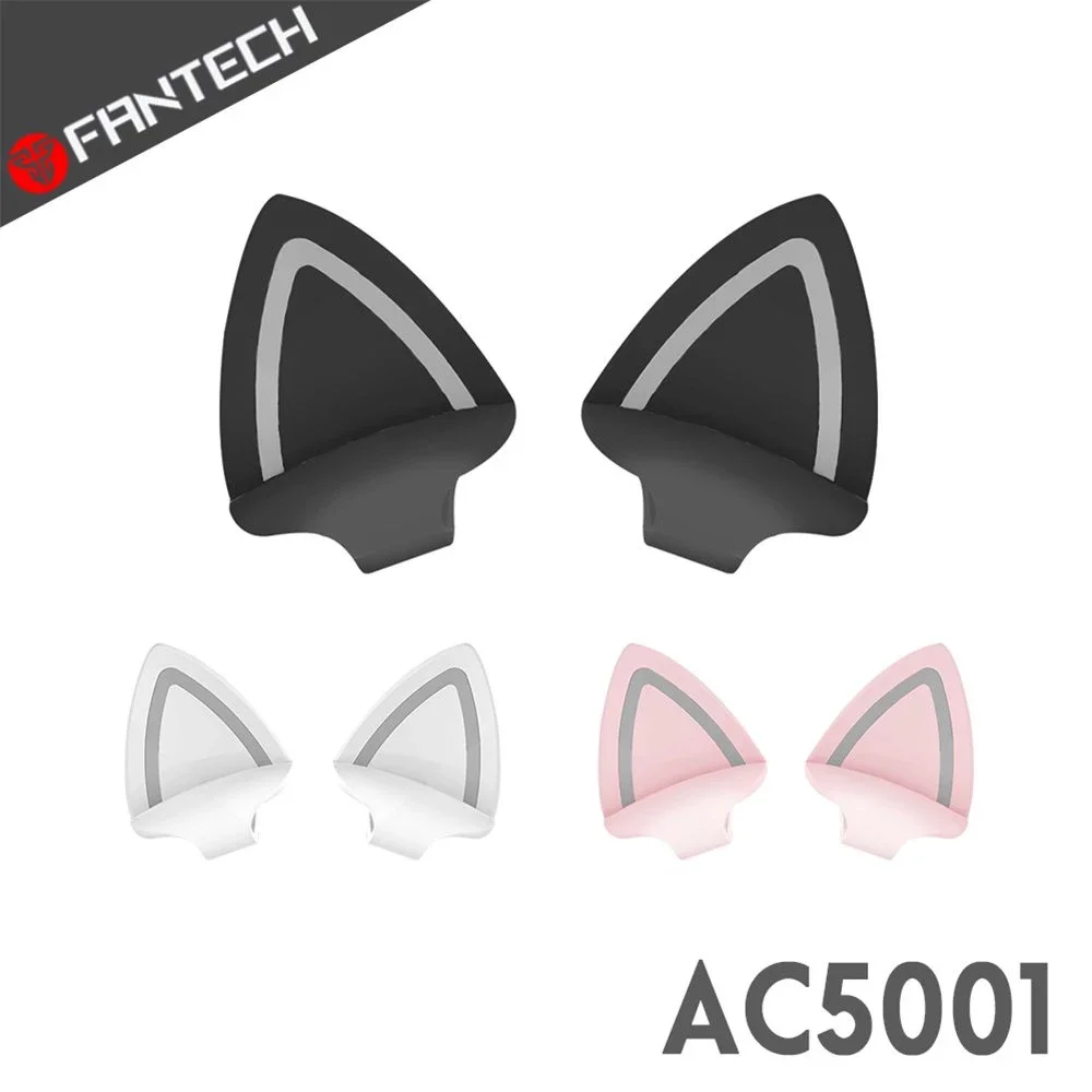 【FANTECH AC5001】AC5001 貓耳造型頭戴式耳機通用配件 / 黑、白、粉三色可選