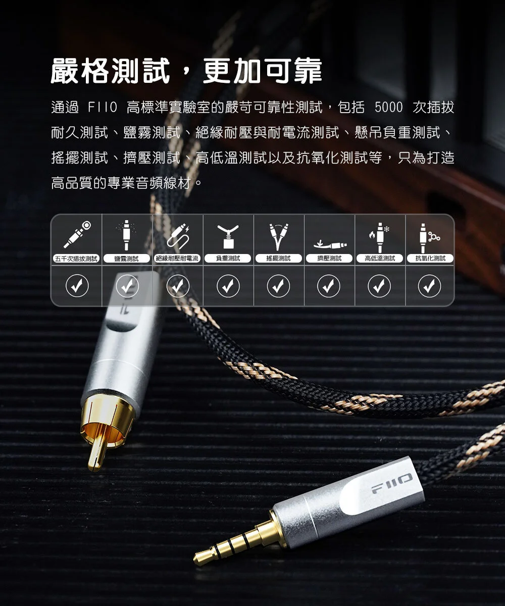 【FiiO LL-RCA1】3.5mm(公)轉RCA(公)數位音訊傳輸線