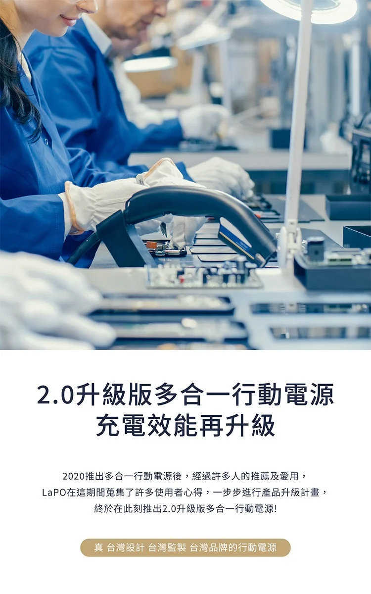 【LaPO WT-03CM】多功能無線充電行動電源(第二代)