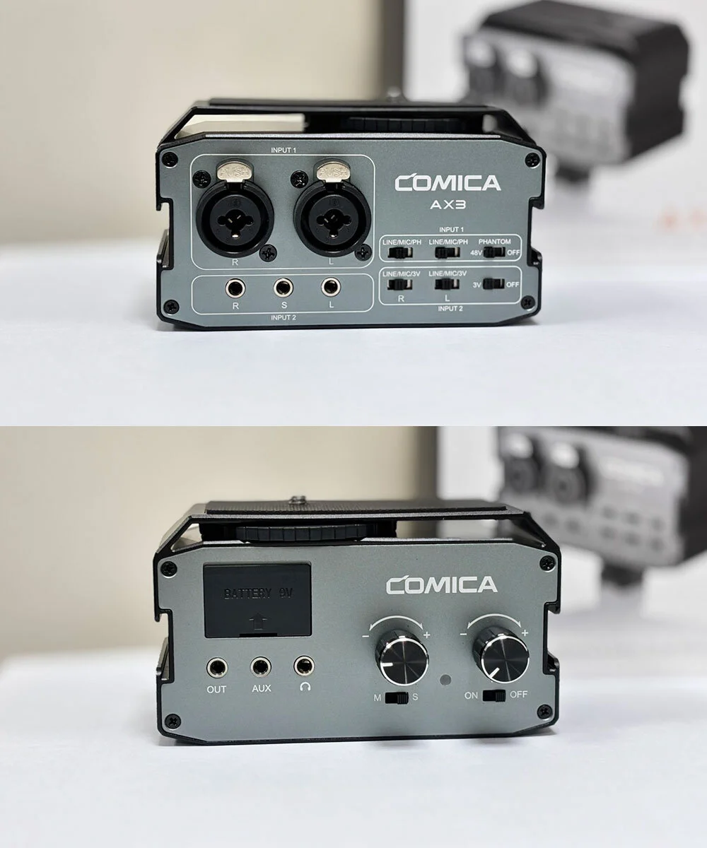 【COMICA AX3】麥克風混音器(雙XLR/6.35mm/3.5mm/麥克風聲卡)