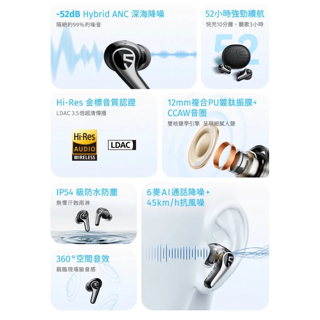 【SOUNDPEATS C30】降噪入耳式藍牙耳機