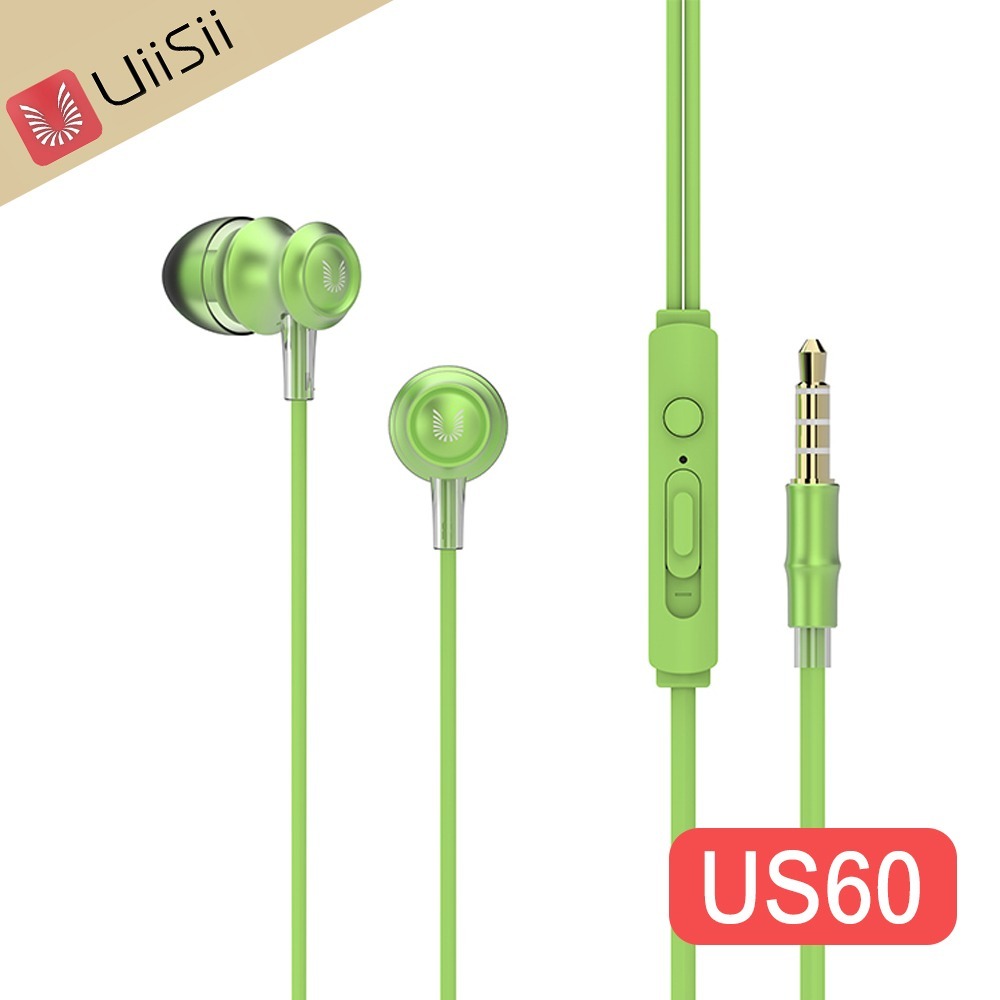 【UiiSii US60竹子輪廓造型入耳式線控耳機】進口複合振膜/金屬工藝設計外殼/IOS系統平台均可搭配使用