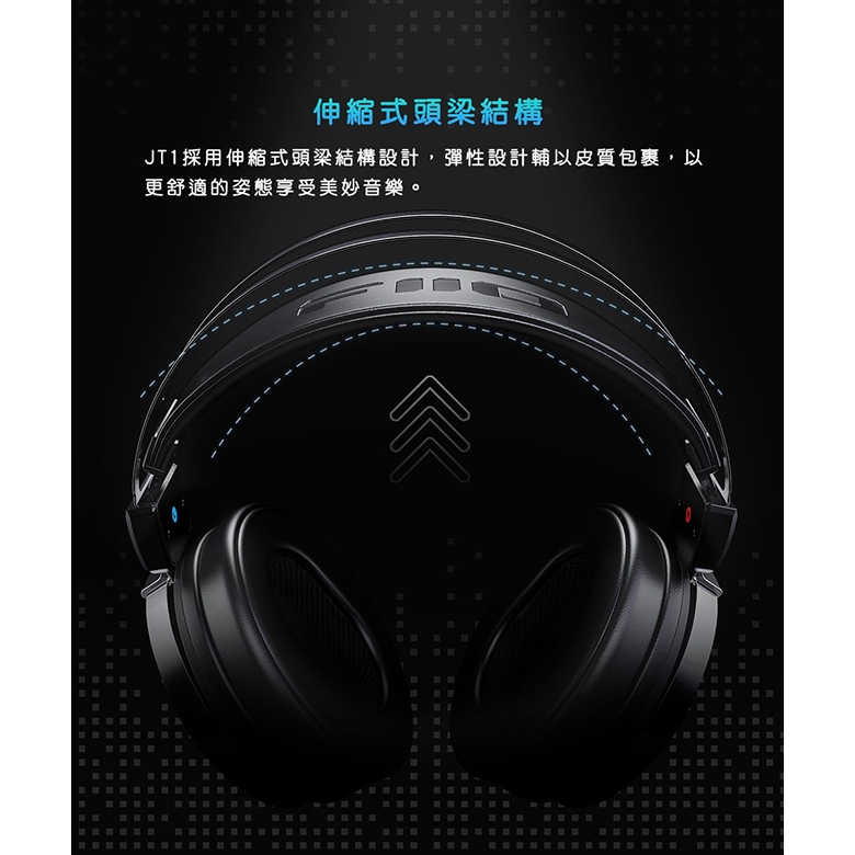 【FiiO X JadeAudio JT1 封閉式動圈耳罩耳機】50mm高性能動圈/封閉式腔體設計/高音質麥克風線控