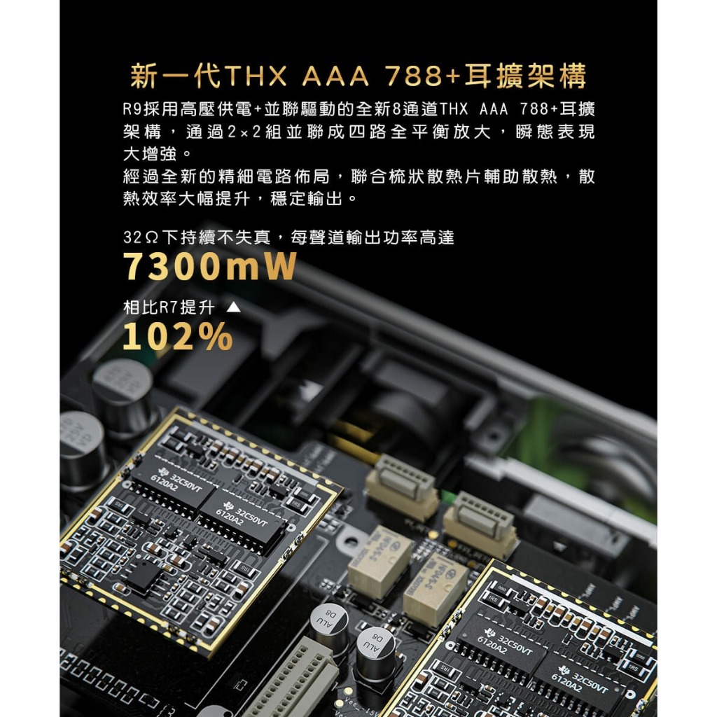【FiiO R9 桌上型旗艦音樂解碼播放器】8通道/雙DAC晶片/混合五檔增益/新一代THX AAA 788+耳擴架構