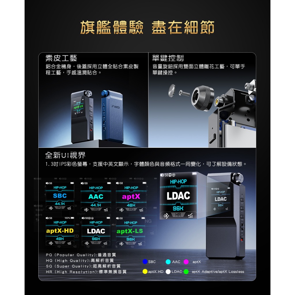 【FiiO BTR17 隨身Hi-Fi藍牙音樂接收器】藍芽5.4/無損藍牙/大推力/Hi-Res