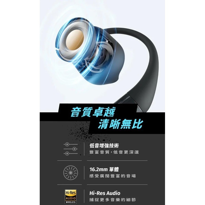 【SoundPeats GoFree2+ 開放式無線耳機】藍芽5.3/氣傳導/耳掛式/立體聲