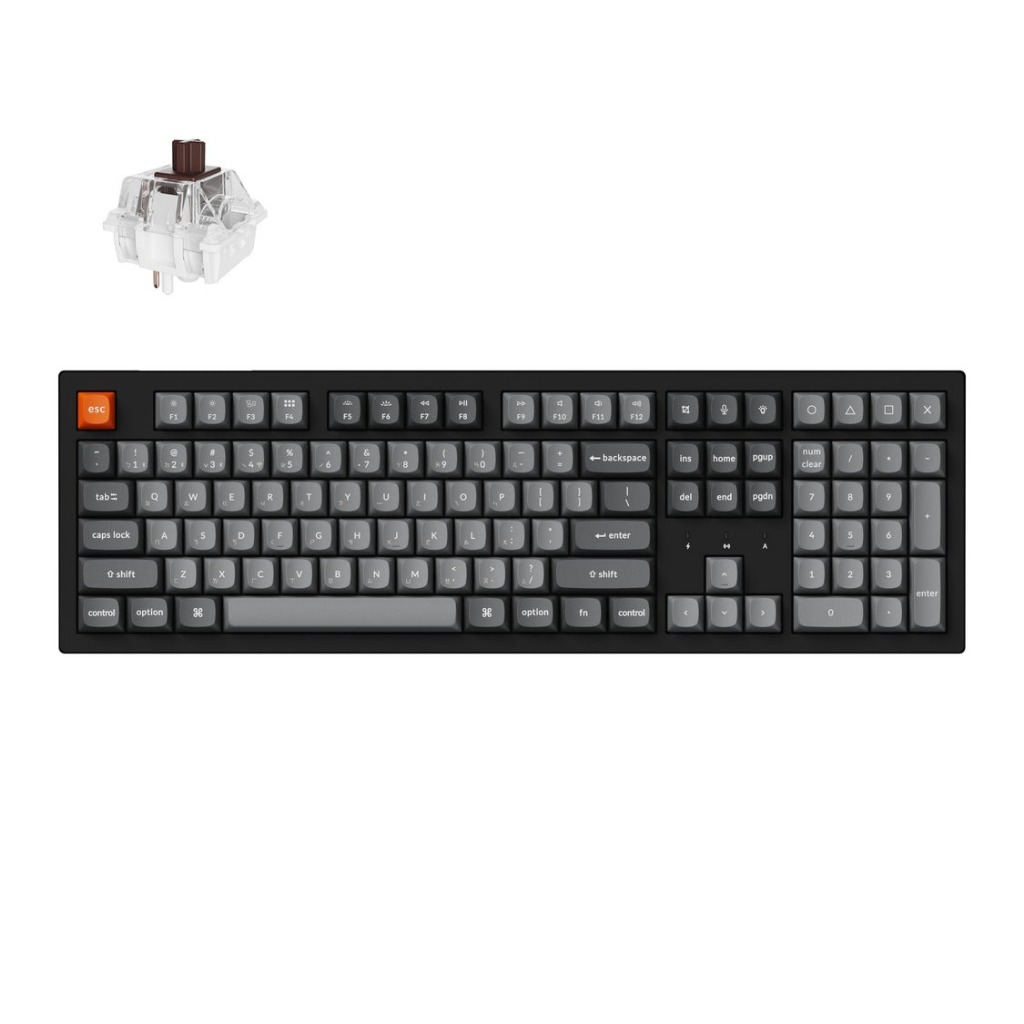 【Keychron K10 Max QMK無線機械式鍵盤】注音/RGB燈效/支援Mac.Win/熱插拔/紅軸.茶軸