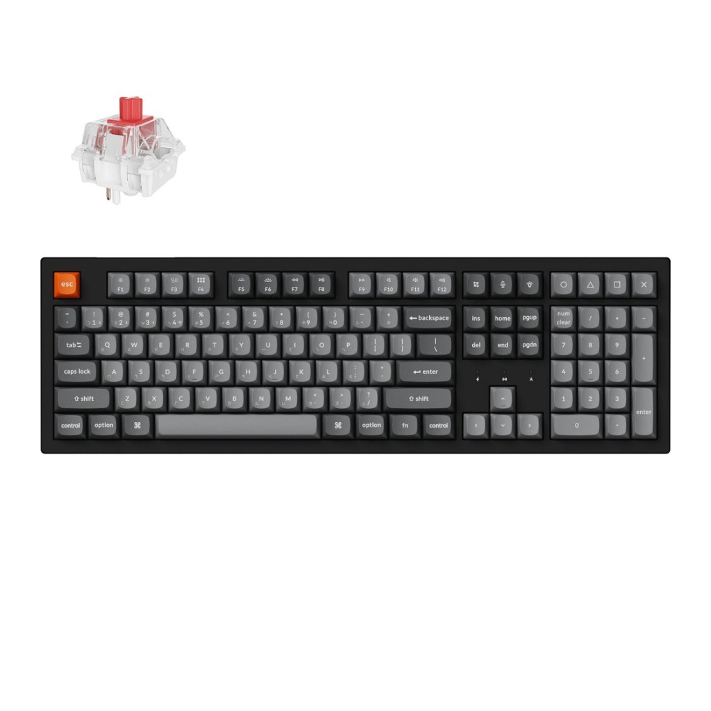 【Keychron K10 Max QMK無線機械式鍵盤】注音/RGB燈效/支援Mac.Win/熱插拔/紅軸.茶軸