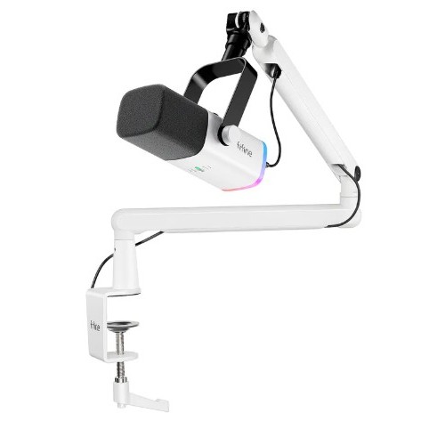 【FIFINE TAM8(AM8+BM88桌夾支架)錄音室等級USB/XLR動圈式RGB麥克風】心型指向