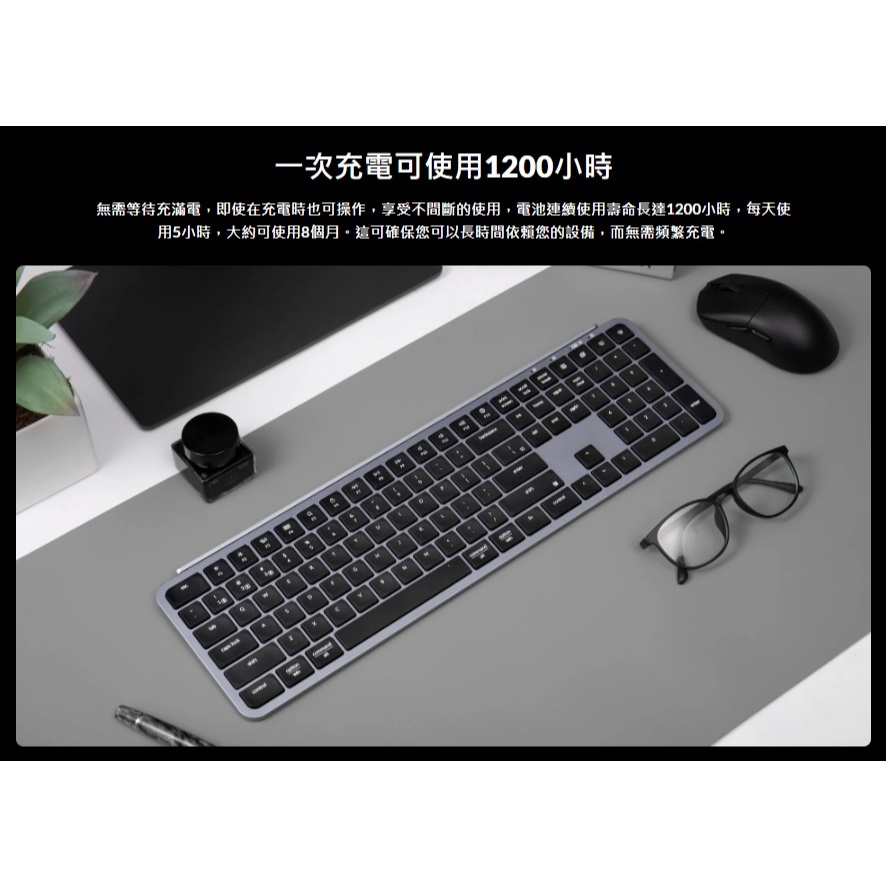【Keychron B6 Pro 超薄無線鍵盤(英文版本)】支援2.4GHz、藍牙和有線模式/多系統支援/輕巧超薄