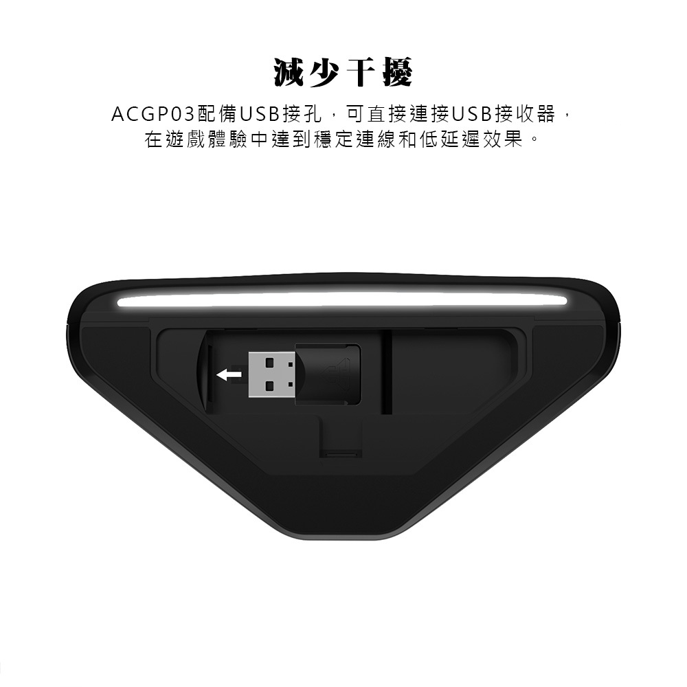 【FANTECH 台灣】ACGP03-WGP15專用遊戲搖桿充電座-USB Type-C/隨插即用/弧形設計