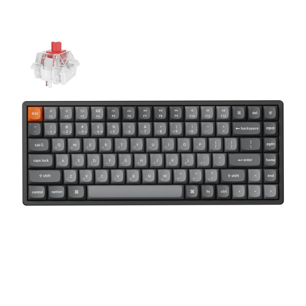 【Keychron K2 Max 75% 三模無線機械鍵盤 】RGB/支援Mac.Win/熱插拔/Super紅軸.茶軸