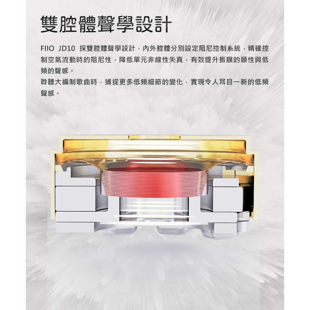 【FIIO JD10 單動圈CIEM可換線耳機】麥克風線控功能/10mm高分子複合式振膜/CIEM耳機線/高CP值耳機