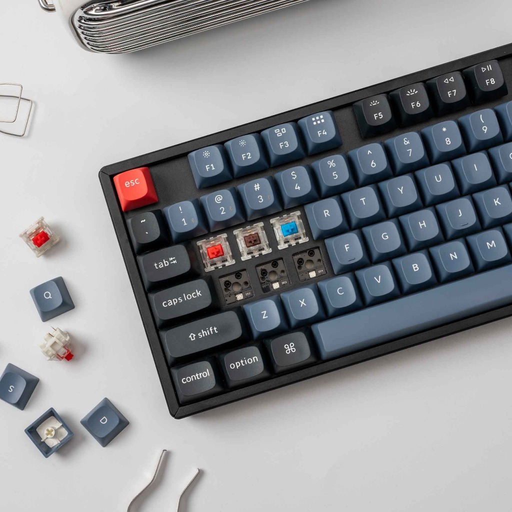 【Keychron K8 Pro QMK/VIA 無線機械式鍵盤 】青軸/藍芽/白光/熱插拔/適用Mac.Win系統