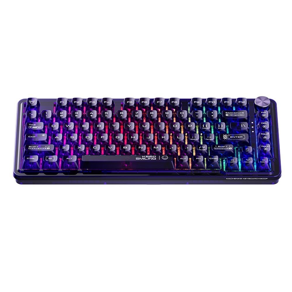 【MACHENIKE K500F RGB 機械式鍵盤】機械師/英文/自定義媒體鍵/75%/支援熱插拔且相容三、五角軸