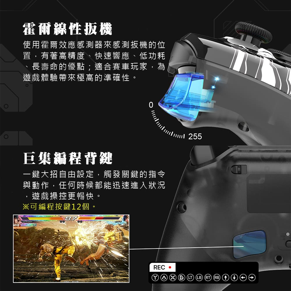 【FANTECH WGP15】WGP15 無線賽車遊戲專用線性扳機震動搖桿可支援大部分STEAM遊戲
