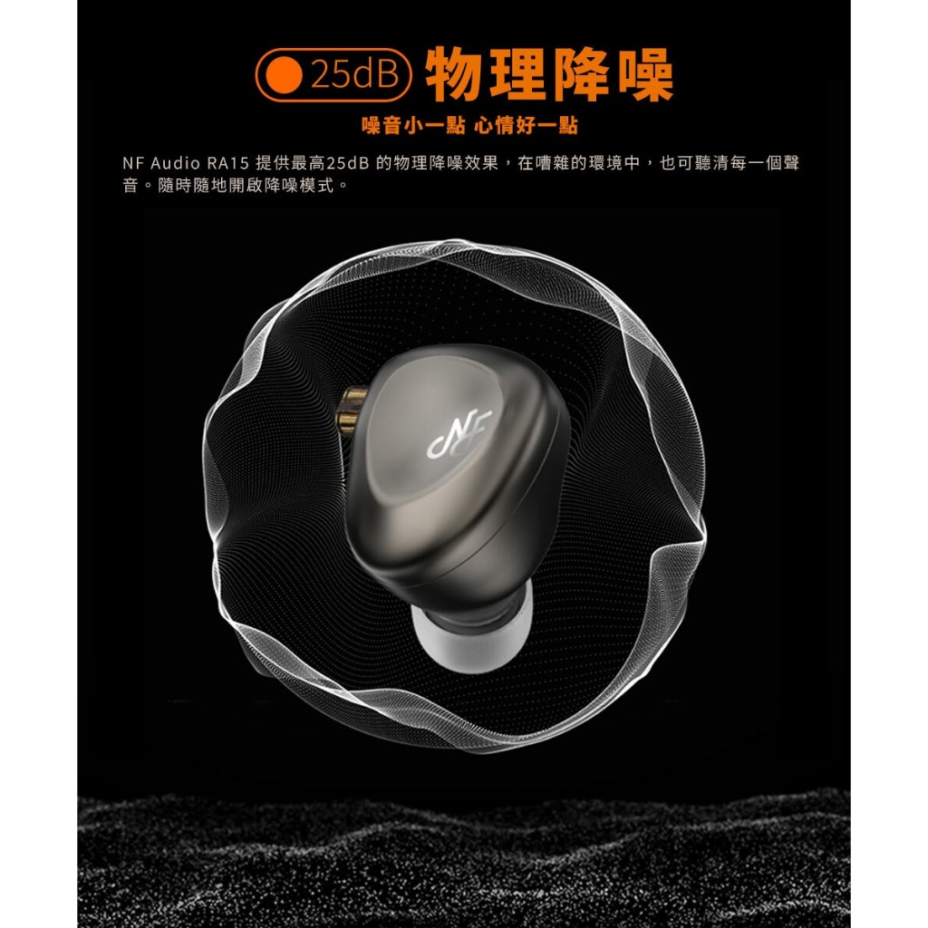 【NF ACOUS RA15 高磁力微動圈入耳式CIEM可換線耳機】雙腔MC2L-10動圈單元/5u高分子複合振膜