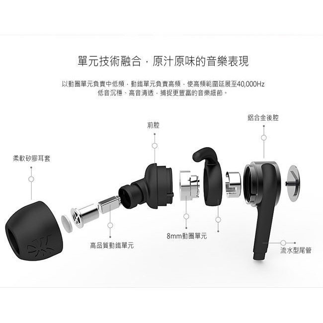 【UiiSii BA-T7三頻均衡入耳式線控耳機】高品質動鐵+石墨烯動圈混合單體