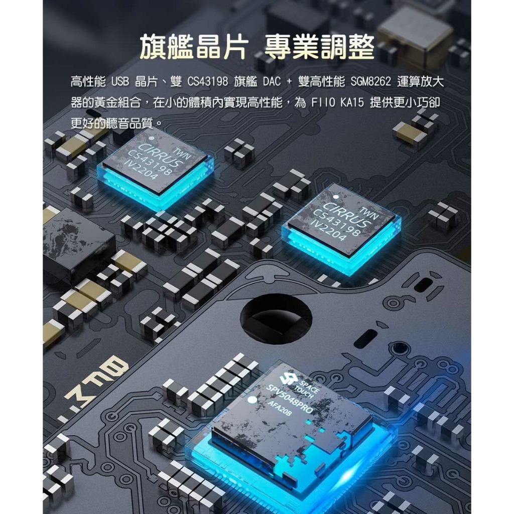 【FiiO KA15 隨身型解碼耳機轉換器】10段無損PEQ調音/桌機模式/支援多系統/大推力/小尾巴/雙DAC