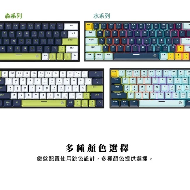 【FANTECH MK874森系列 】ATOM63 60%可換軸體 RGB機械式鍵盤(MK874)英文鍵盤 送注音貼紙
