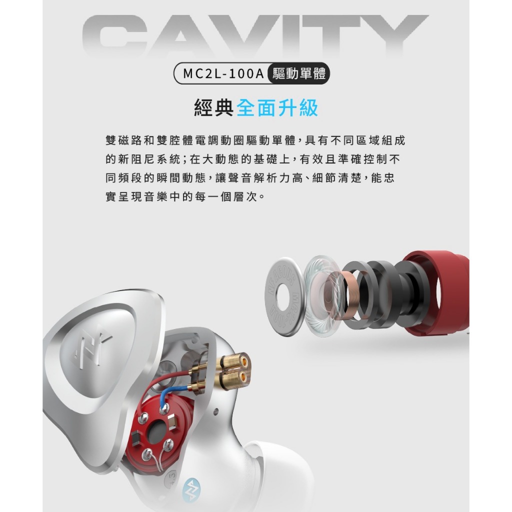 【NF ACOUS NM25 電調動圈入耳式CIEM可換線監聽耳機】NM2+升級版/雙磁路雙腔電調動圈/25dB自動降噪