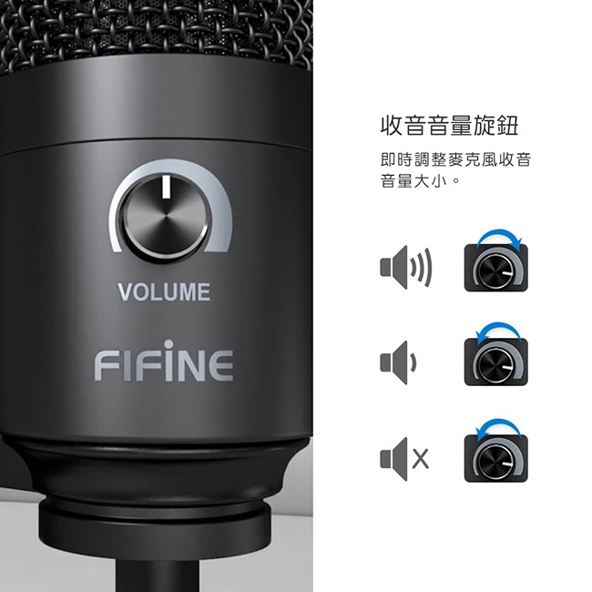 【 FIFINE T669 】USB專業電容式麥克風 三種指向收音／ASMR／YouTuber／直播／線上會議／唱歌