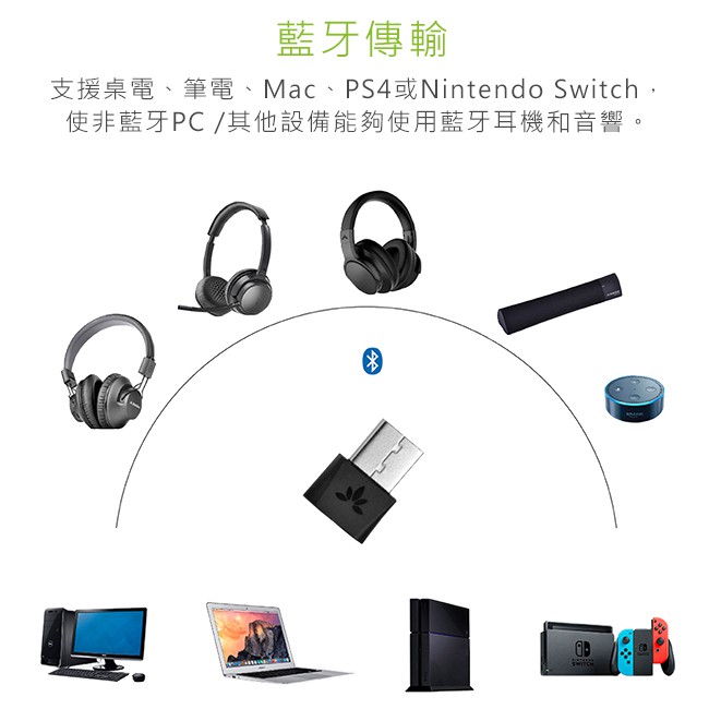 【 Avantree DG80 】迷你型低延遲藍牙音樂發射器 藍牙5.0／隨插即用／支援aptX LL