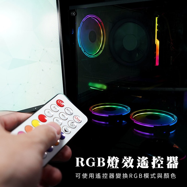 【FANTECH FB-302】雙光圈RGB風扇組 三風扇加控制器 靜音降噪